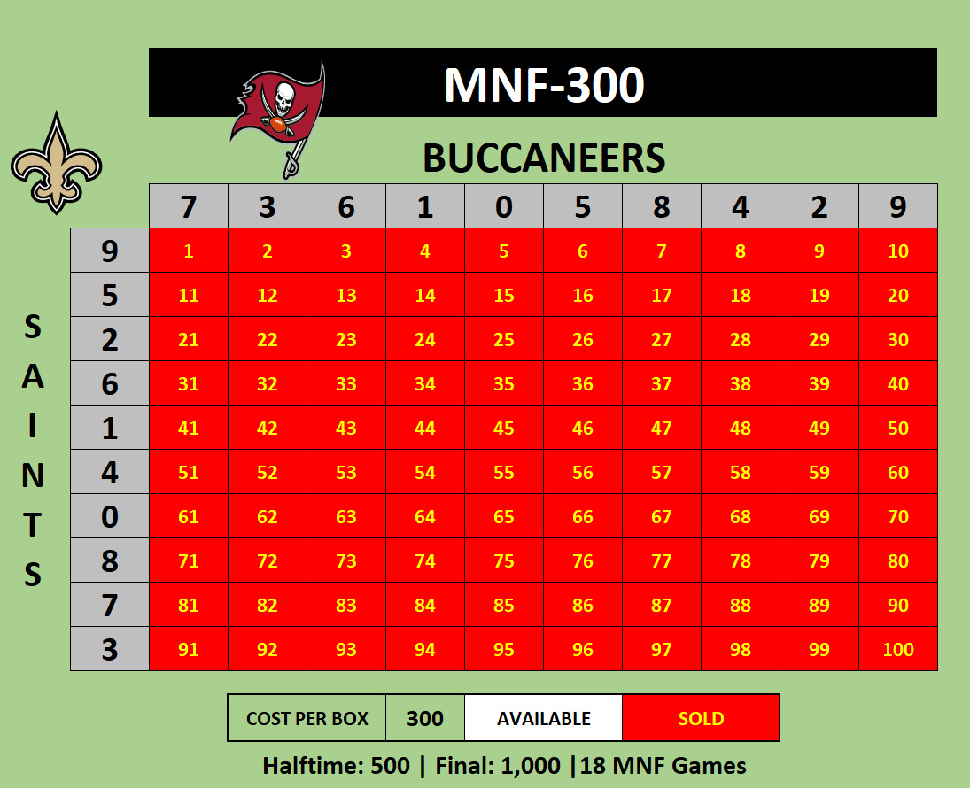 MNF-300 BUCCANEERS vs SAINTS