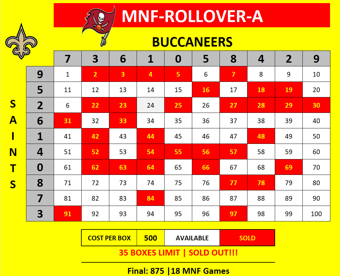 MNF-Rollover-B BUCCANEERS vs SAINTS